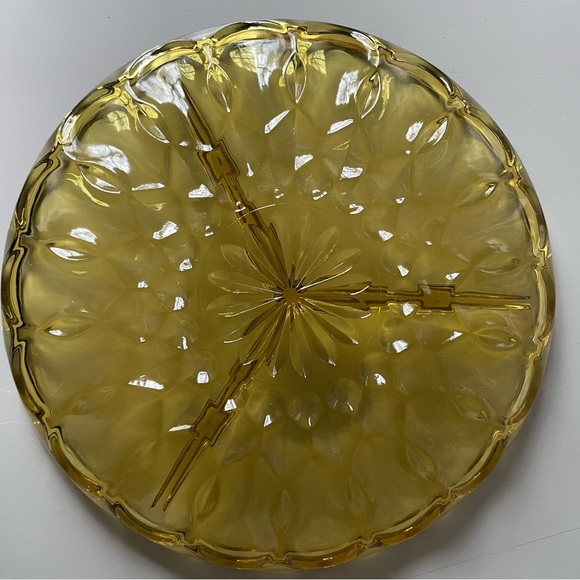 Anchor Hocking Divided Tray Amber Tri-Section Fairfield Glass Vintage Dish Tray - Picture 12 of 16